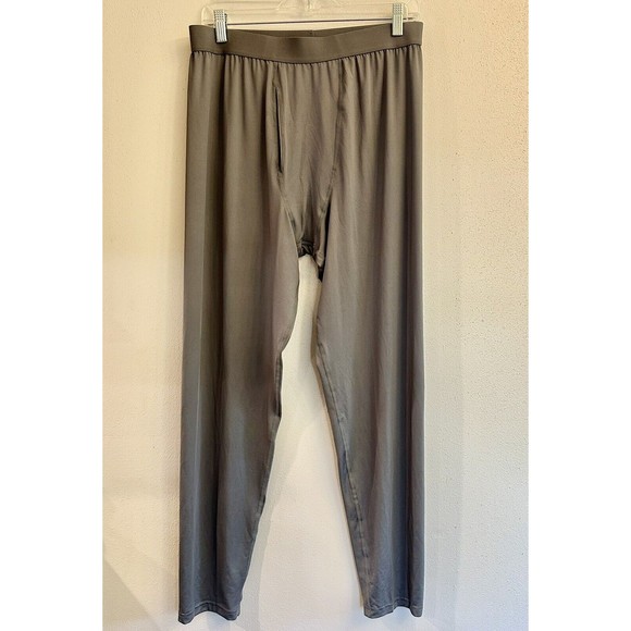 Lands End Pants Mens Large Gray Base Layer Lightweight Outdoors Hunting Skiing‎ - Picture 1 of 9